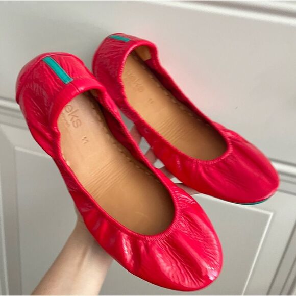 TIEKS Razzleberry Pop Pink Foldable Hot Pink Flats sz. 11 - Picture 10 of 14